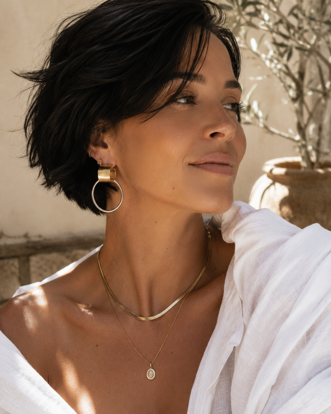 Gimchi Two-Toned Hoops
