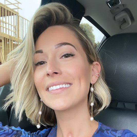 Stefanie Trio Pearl Earrings :: 24k Gold Filled