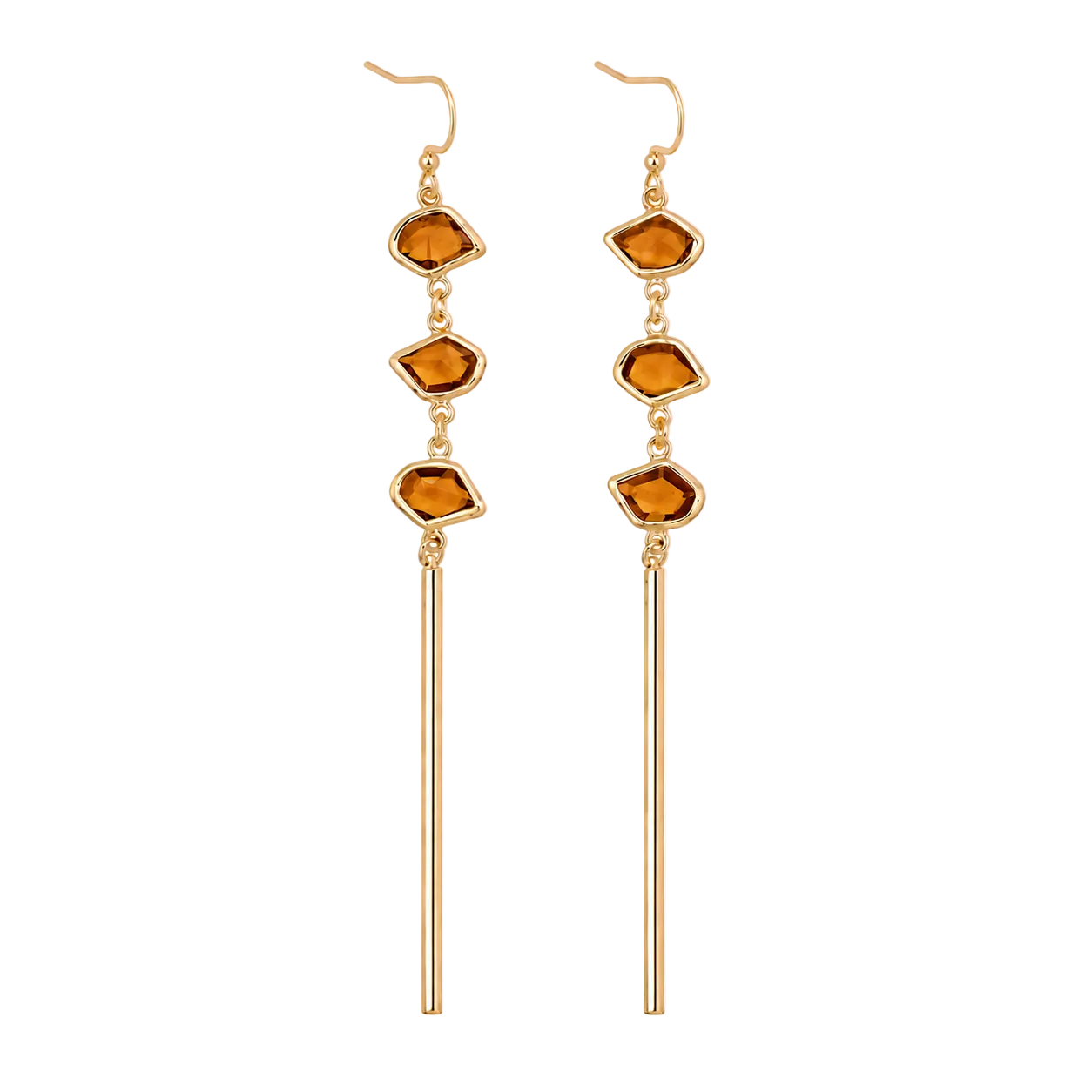 Bali-Ali Gemstone Earrings :: Amber