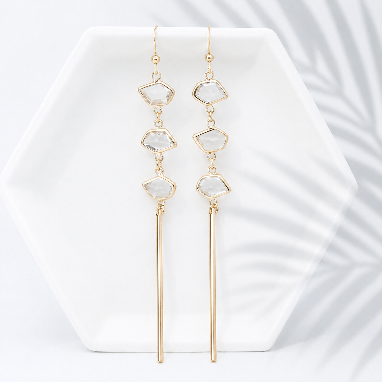 Bali-Ali Gemstone Earrings :: Crystal Clear