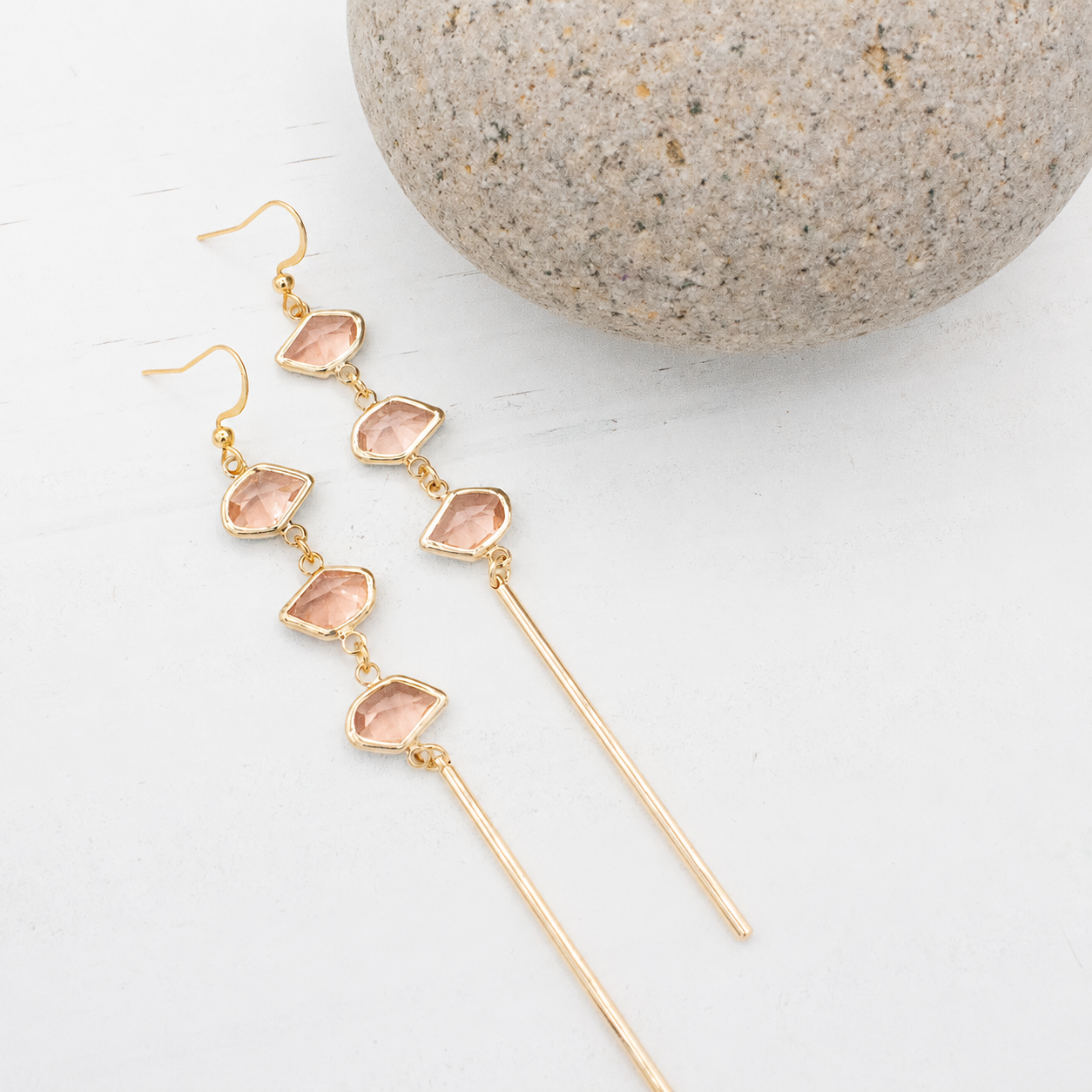 Bali-Ali Gemstone Earrings :: Peaches