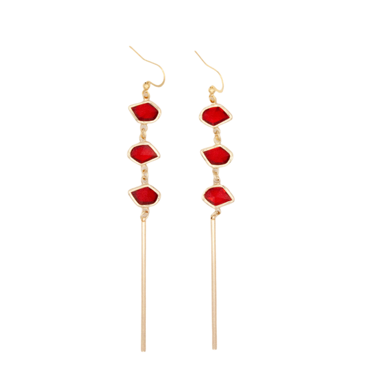 Bali-Ali Gemstone Earrings :: Vamp Red *LIMITED EDITION*