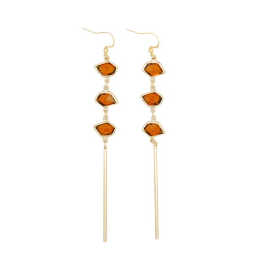 Bali-Ali Gemstone Earrings :: Amber