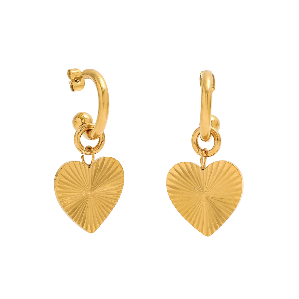 Amore Mio Heart Hoops