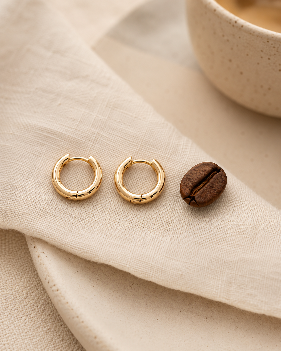 Bitsy Hoops : 24k Gold Filled