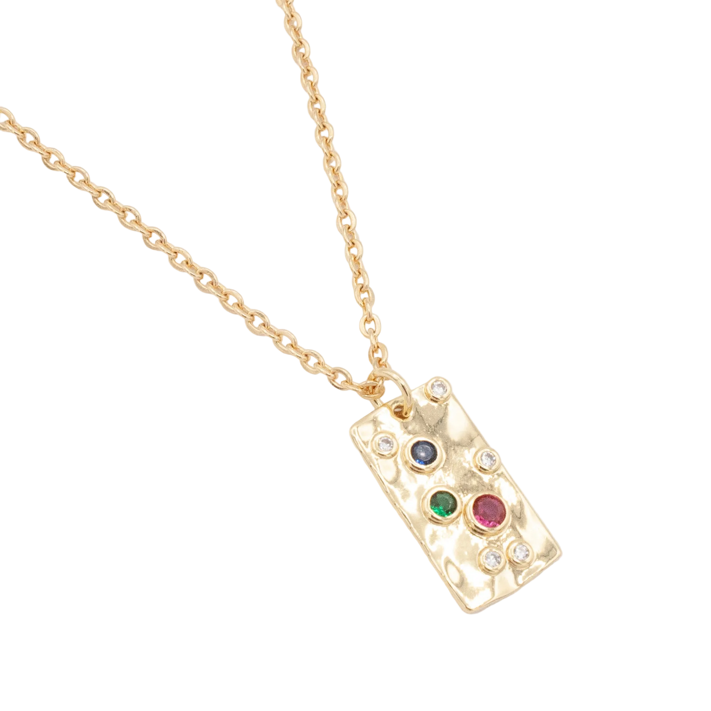 Celestine Tab Necklace :: 24k Gold Filled