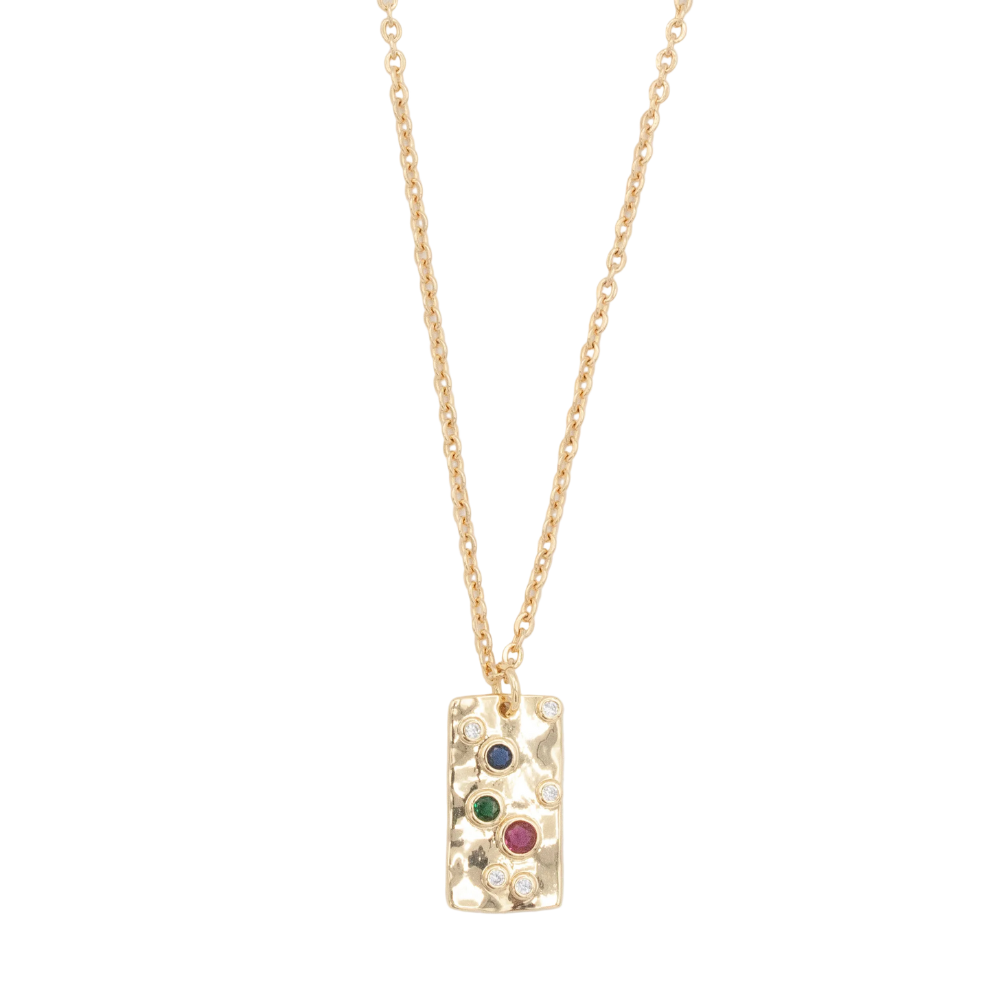 Celestine Tab Necklace :: 24k Gold Filled