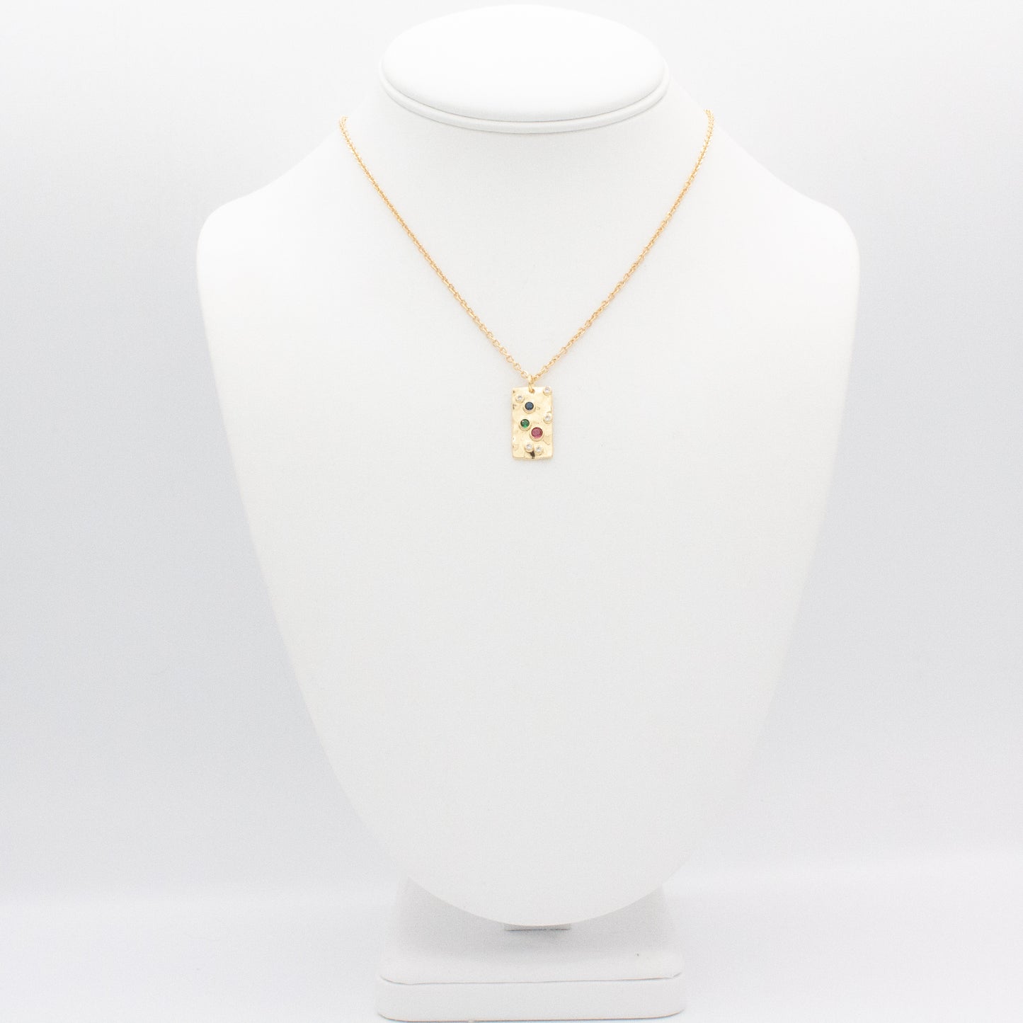 Celestine Tab Necklace :: 24k Gold Filled