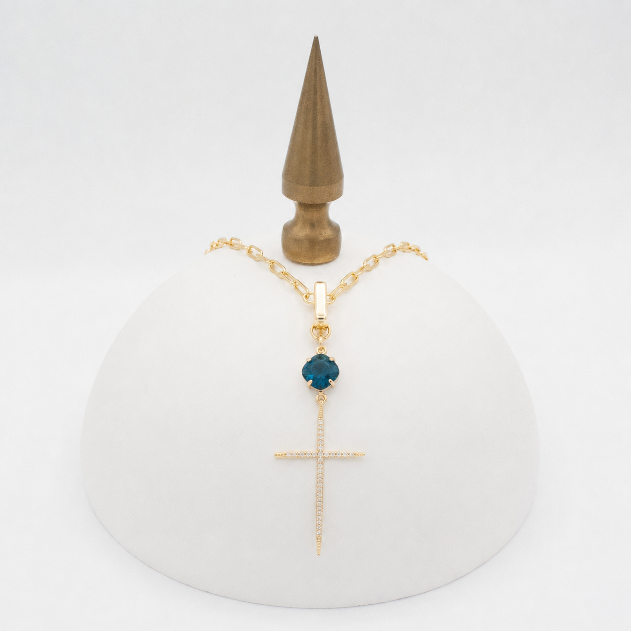 Santorini Cross Necklace :: 14k Gold Filled