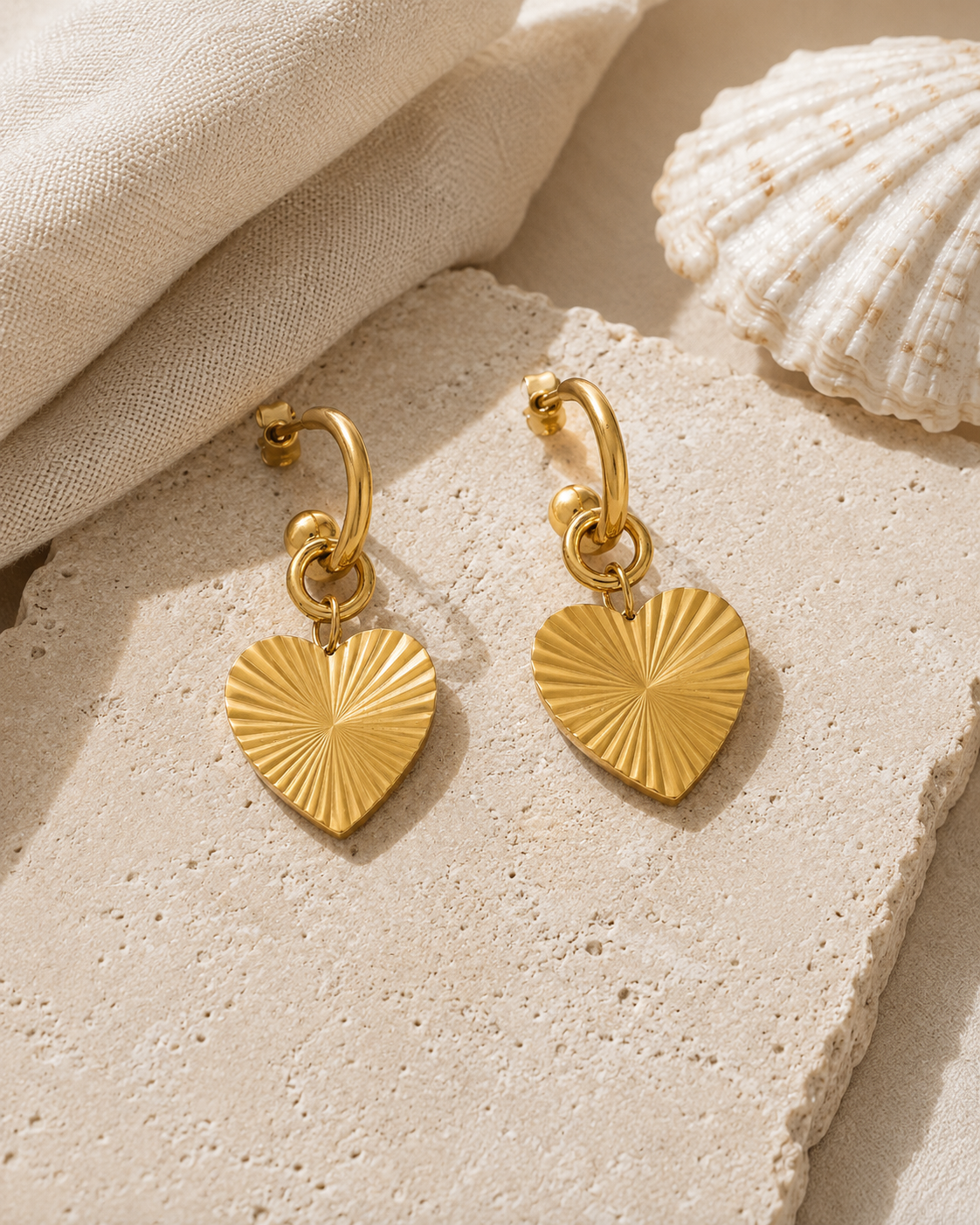 Amore Mio Heart Hoops