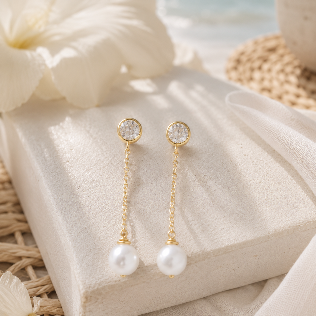 Pardon Moi Pearl Earrings :: 14k Gold Filled