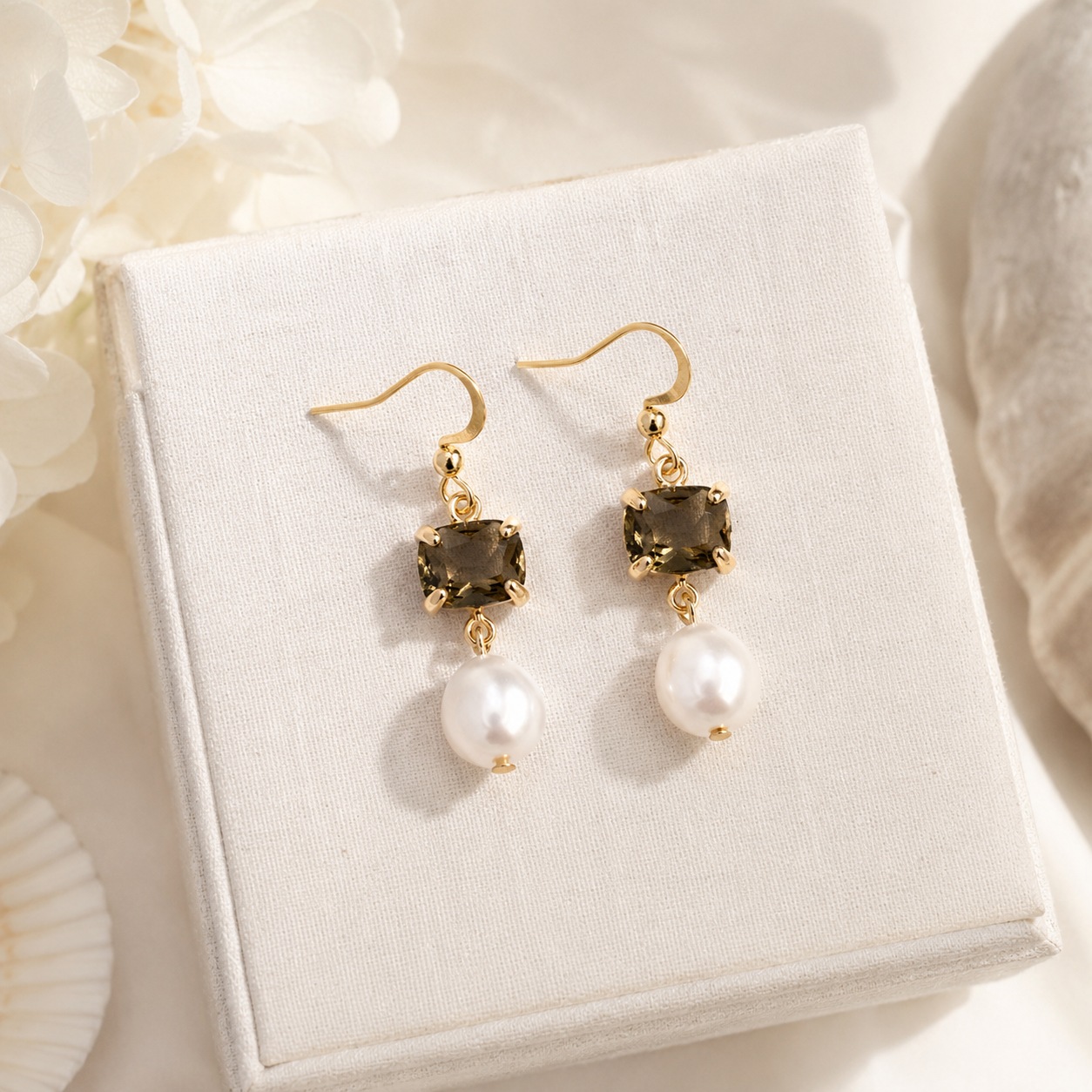 Sea Salt & Silk Pearl Earrings