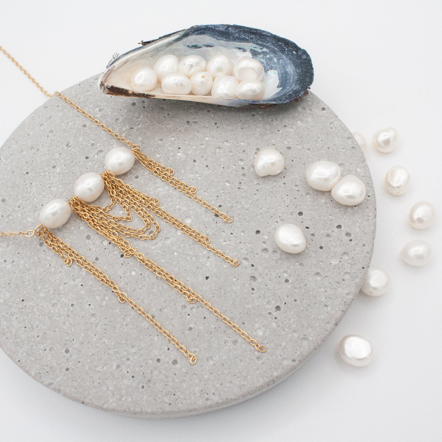 CoCo Fringe Pearl Necklace :: 24k Gold Filled