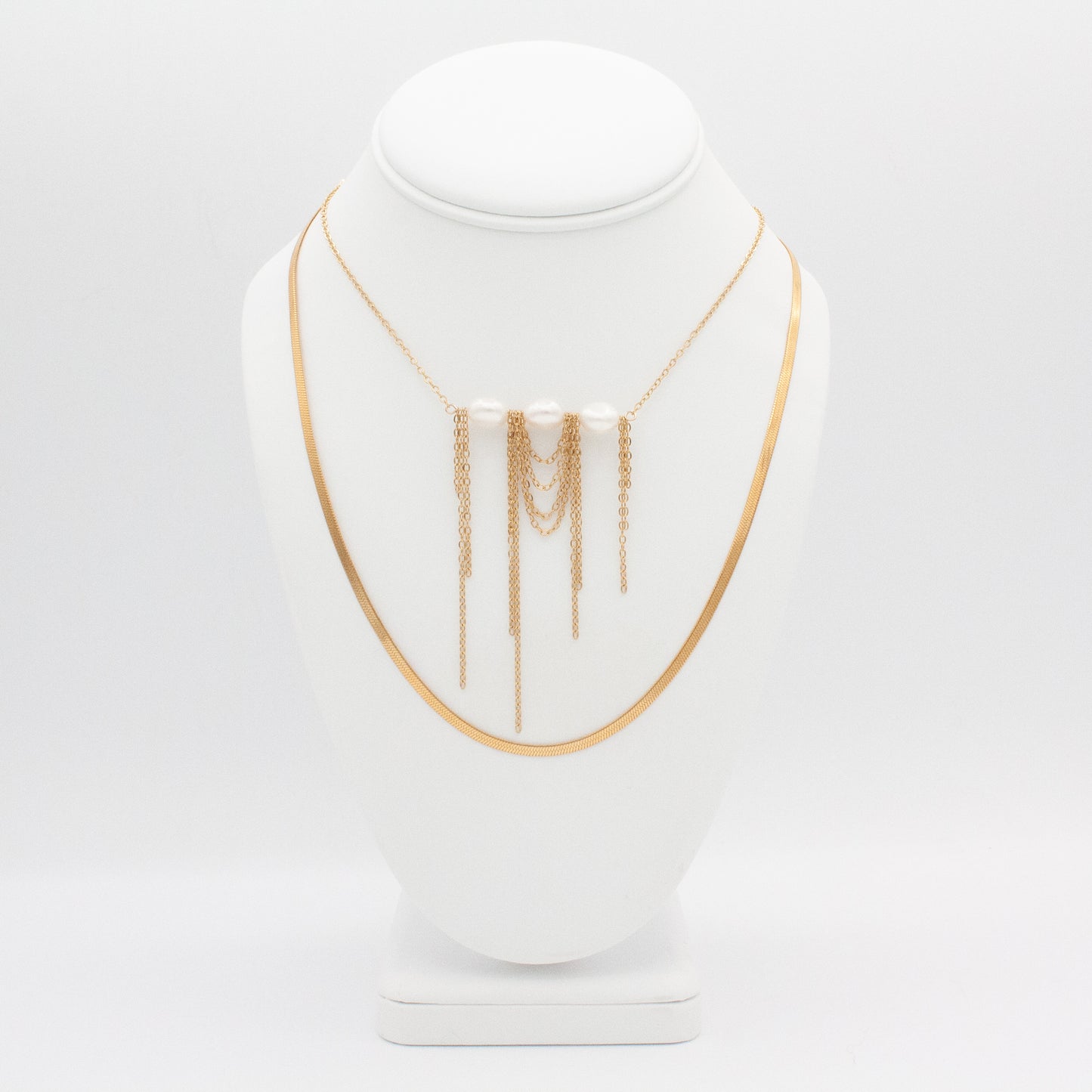 CoCo Fringe Pearl Necklace :: 24k Gold Filled
