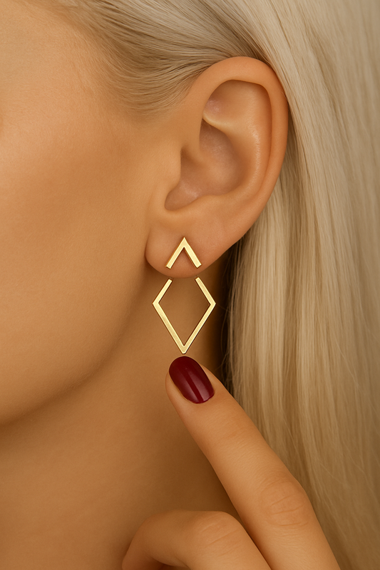 Diamond Jackets (2-In-1) Earrings