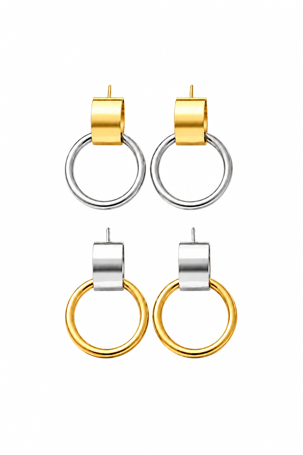 Mini Two Tone Gimchi Hoops