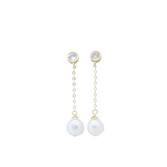 Pardon Moi Pearl Earrings :: 14k Gold Filled