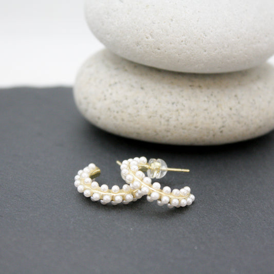 Pearl Cluster Earrings :: 14k Gold Filled
