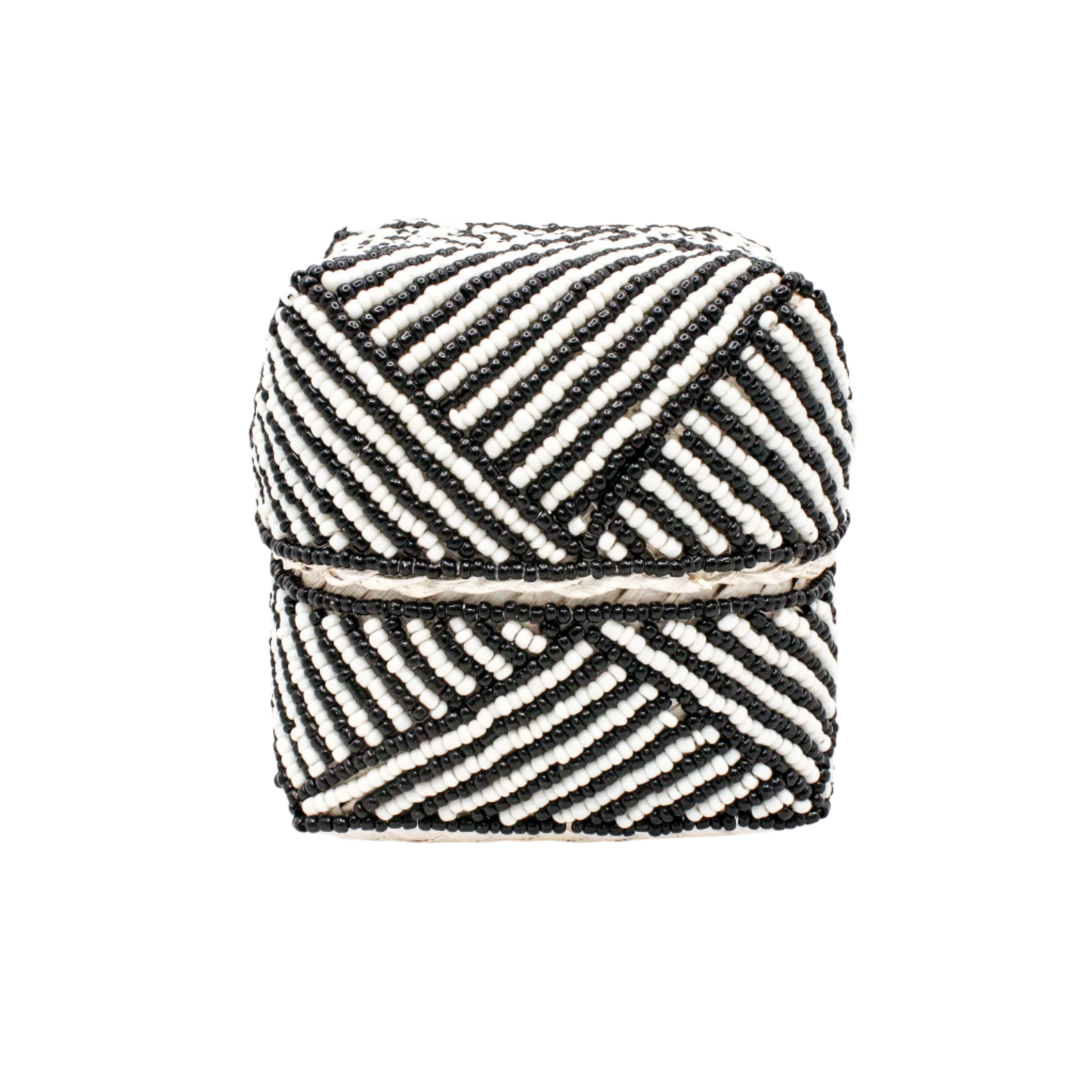 Bali Coastal Home Decor Box : Black/White