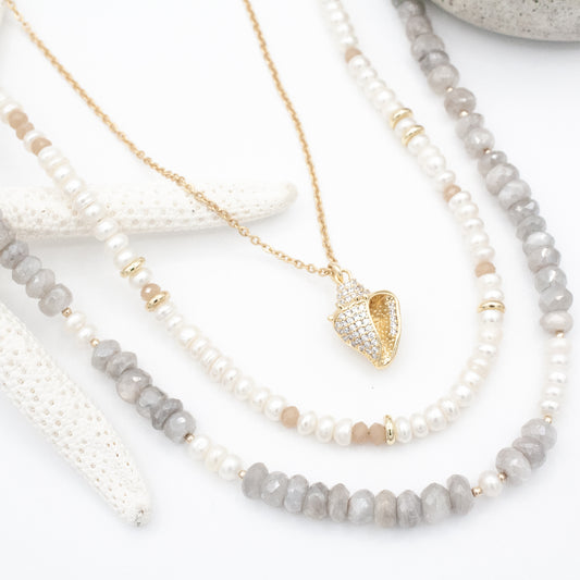 Oyster Necklace :: 14k Gold Filled