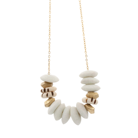 Mini Antigua Necklace : Cloud White