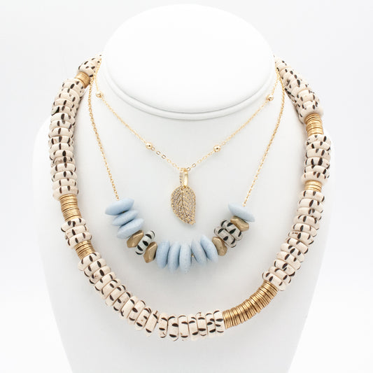 Mini Antigua Necklace : Powder Blue