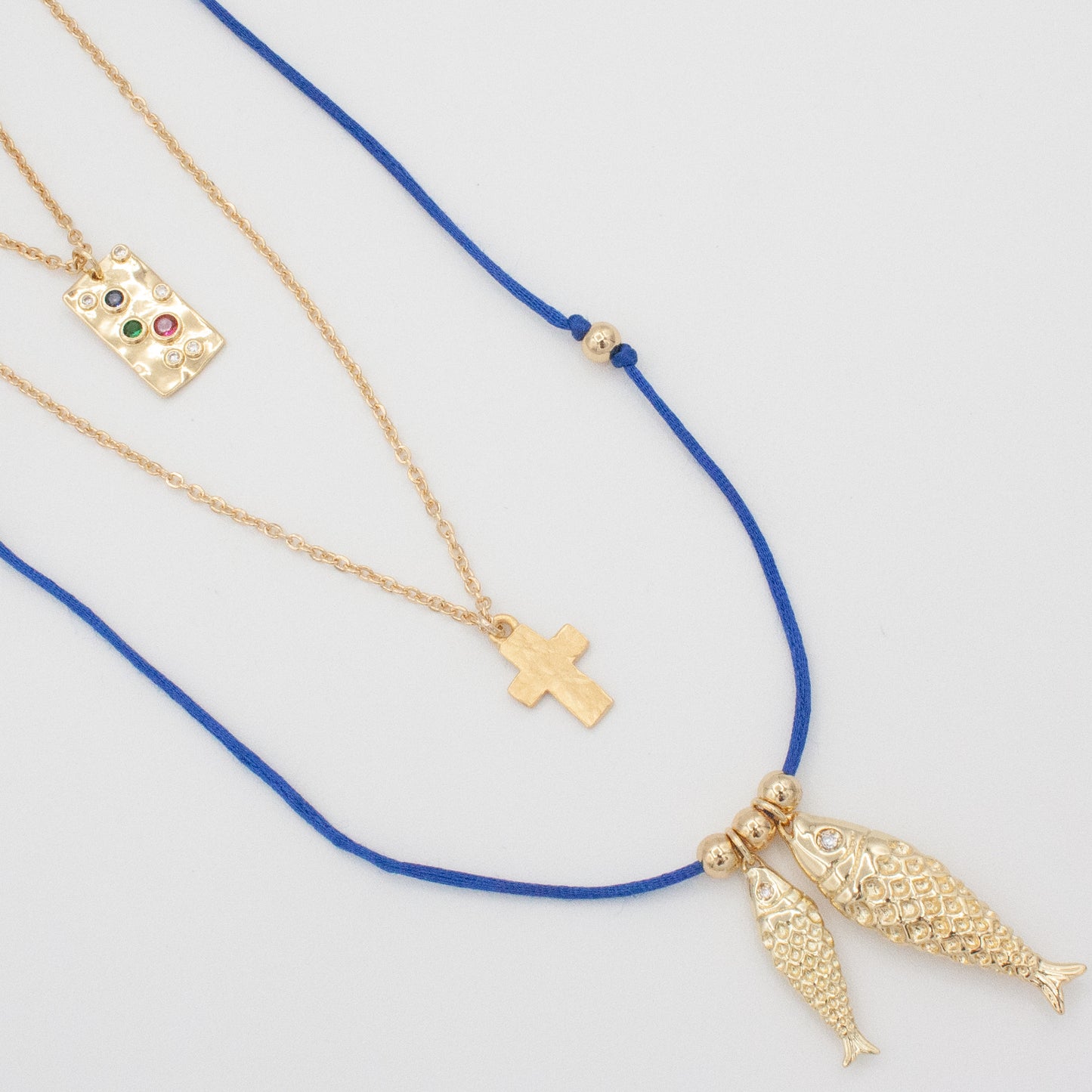 Celestine Tab Necklace :: 24k Gold Filled