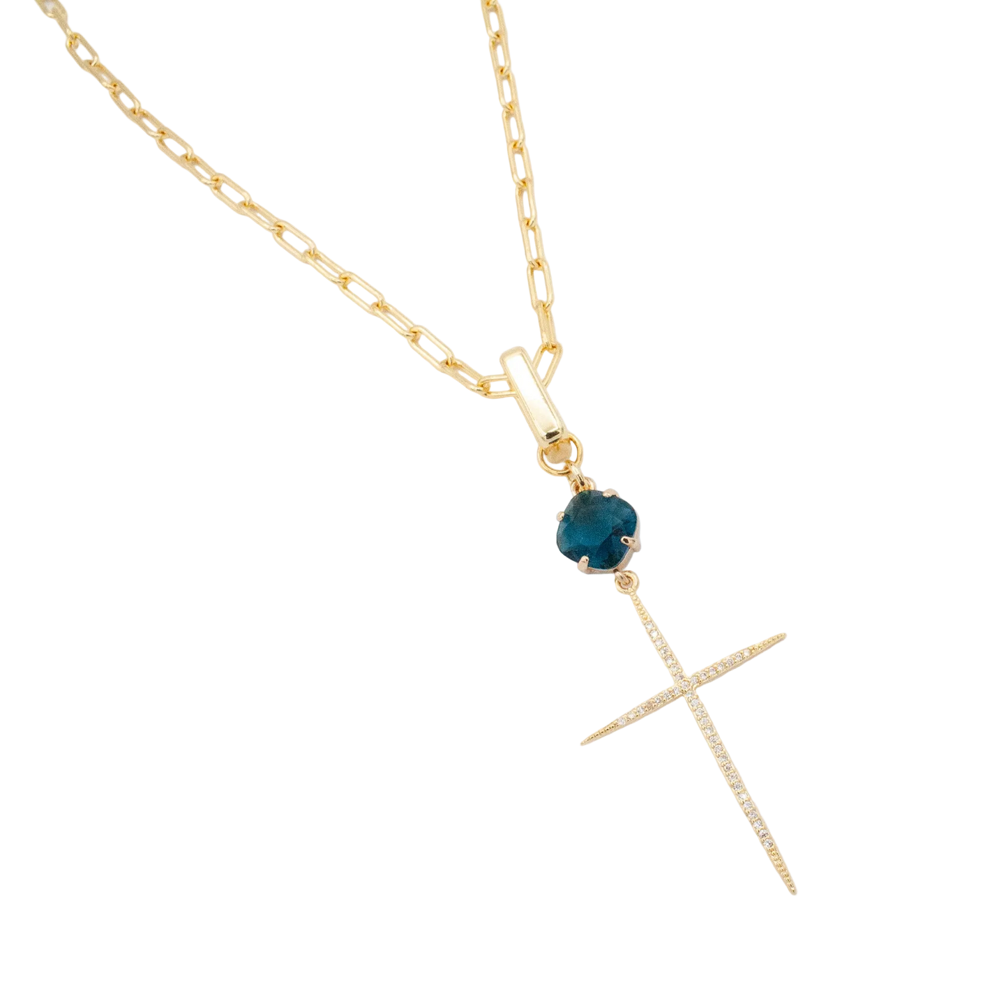 Santorini Cross Necklace :: 14k Gold Filled