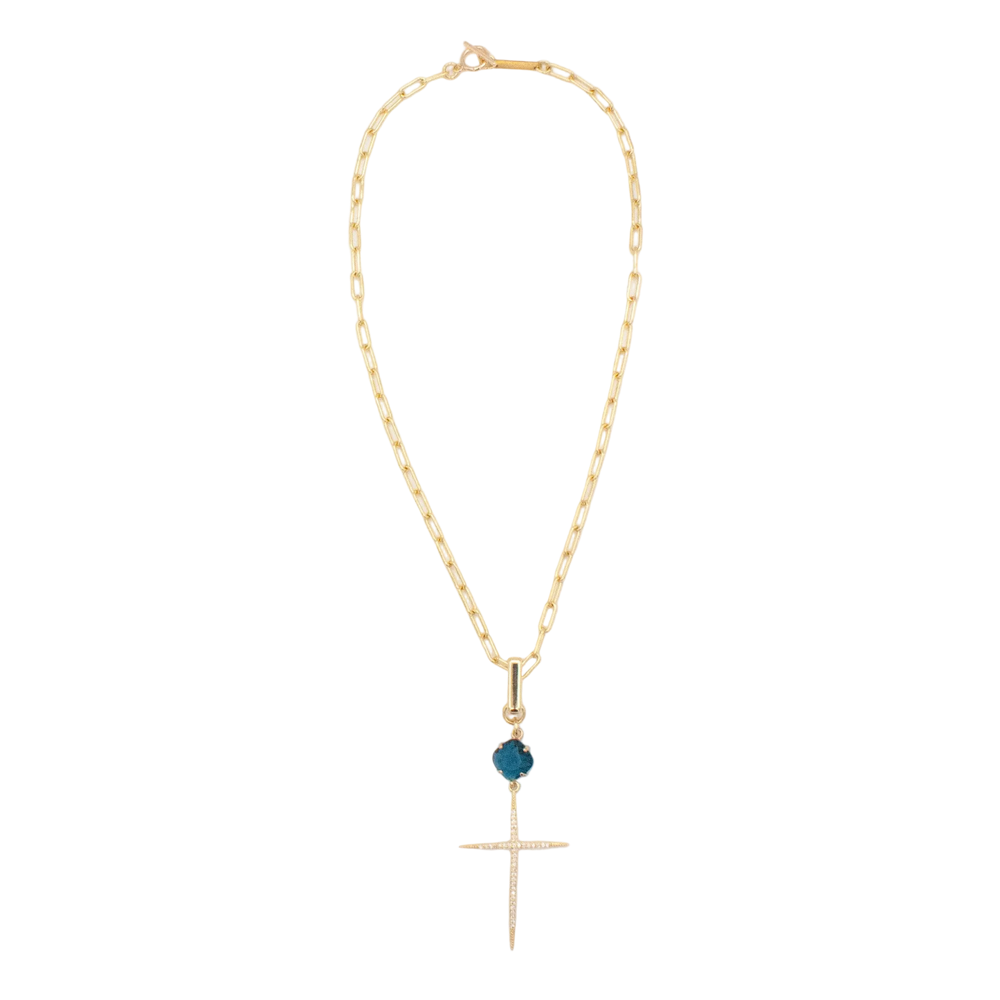 Santorini Cross Necklace :: 14k Gold Filled