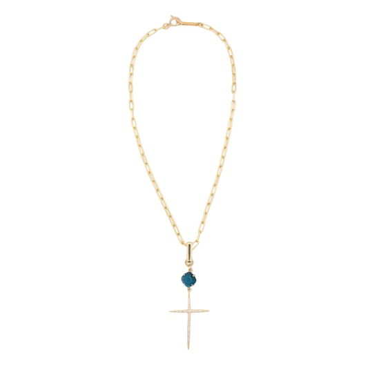Santorini Cross Necklace :: 14k Gold Filled