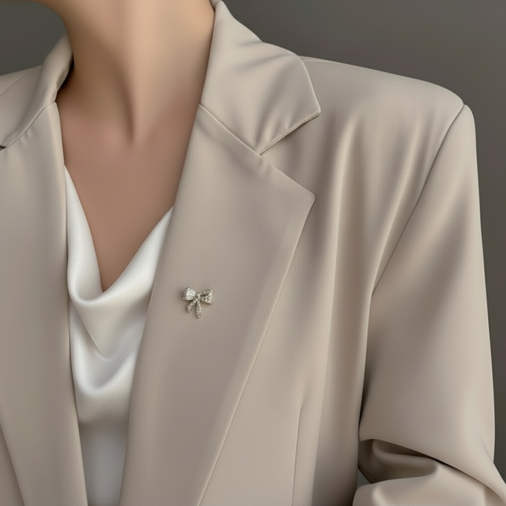 Tied With Intention Bow Pin