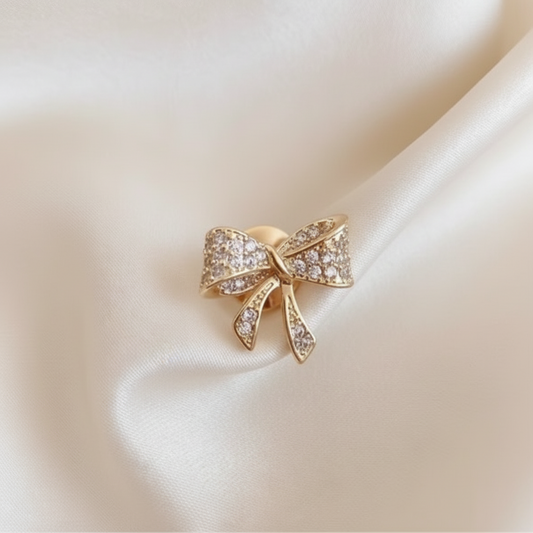 Tied With Intention Bow Pin