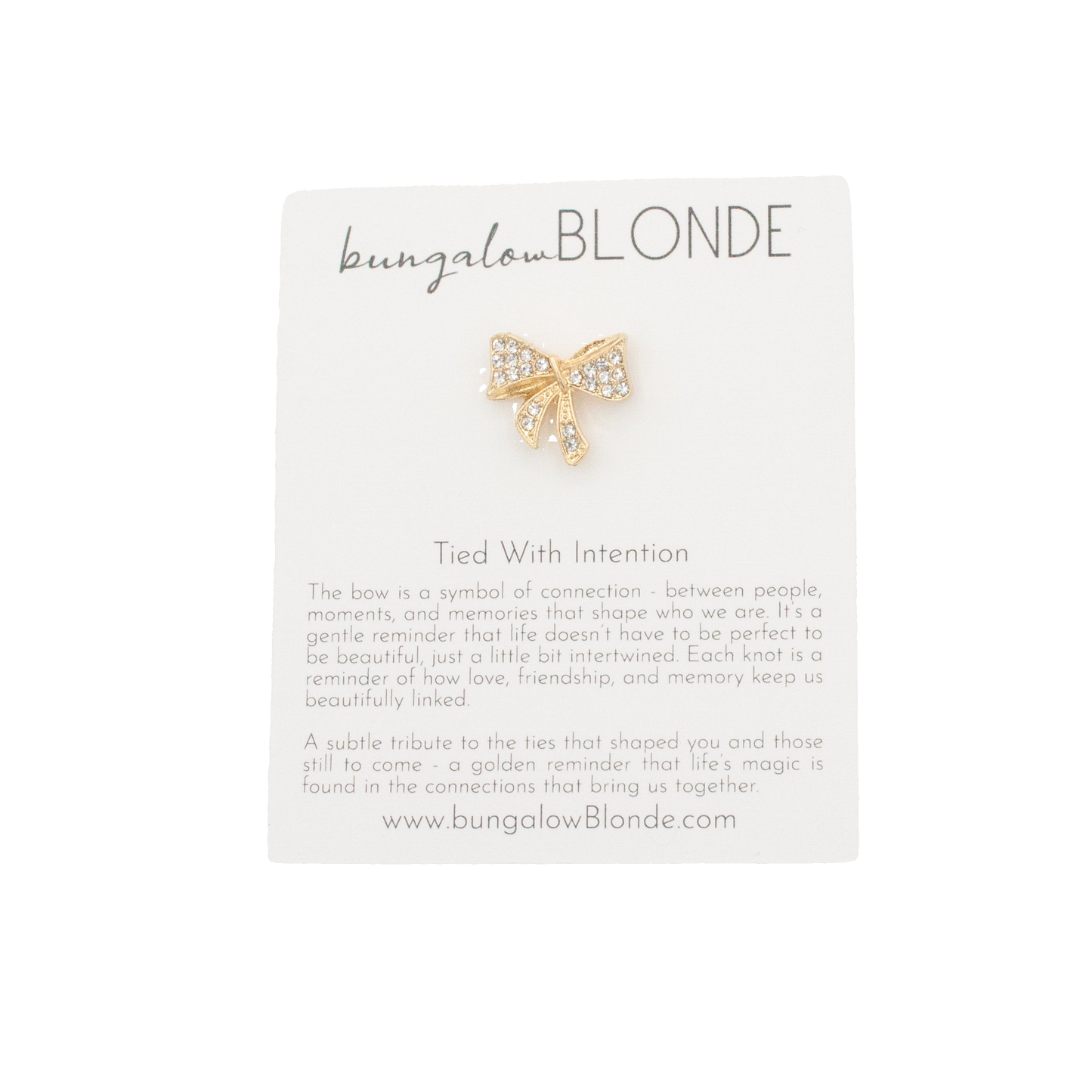 Tied With Intention Bow Pin