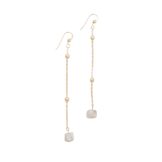 Wymara Moonstone Earrings :: 14k Gold Filled