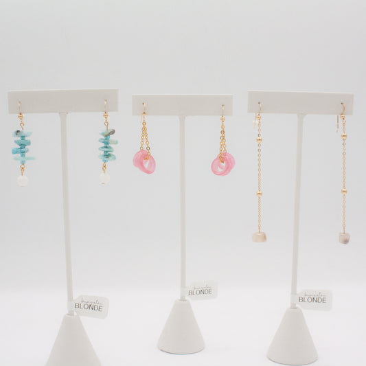 Chalk Sound Larimar Earrings :: 14k Gold Filled