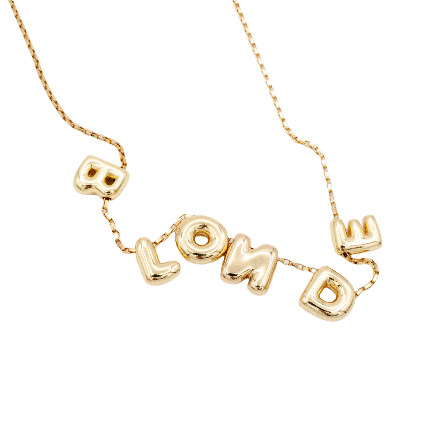 BLONDE Bubble Letter Necklace