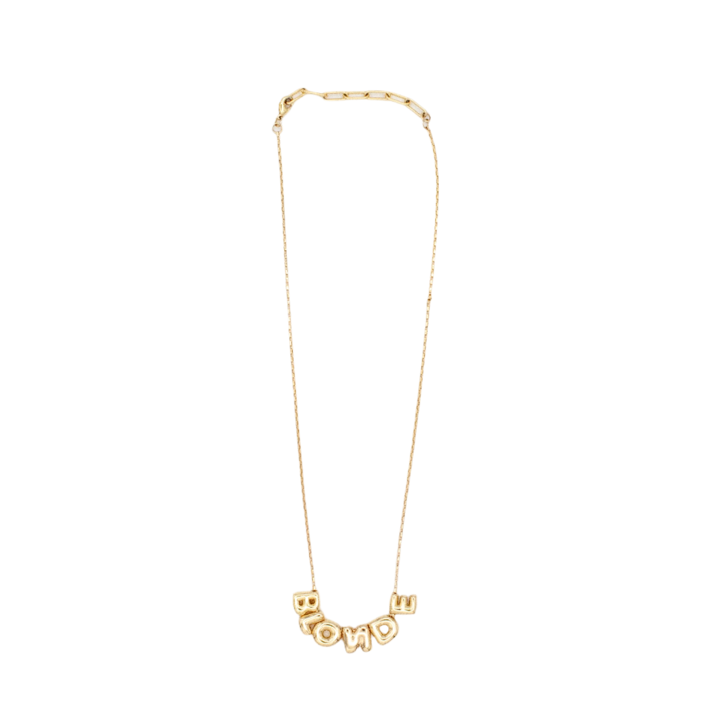 BLONDE Bubble Letter Necklace