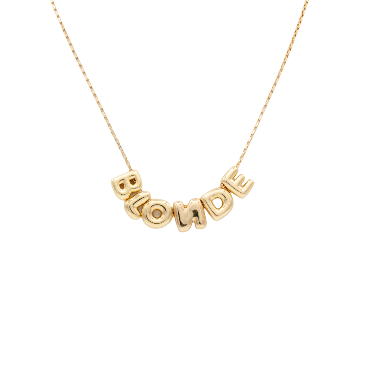 BLONDE Bubble Letter Necklace