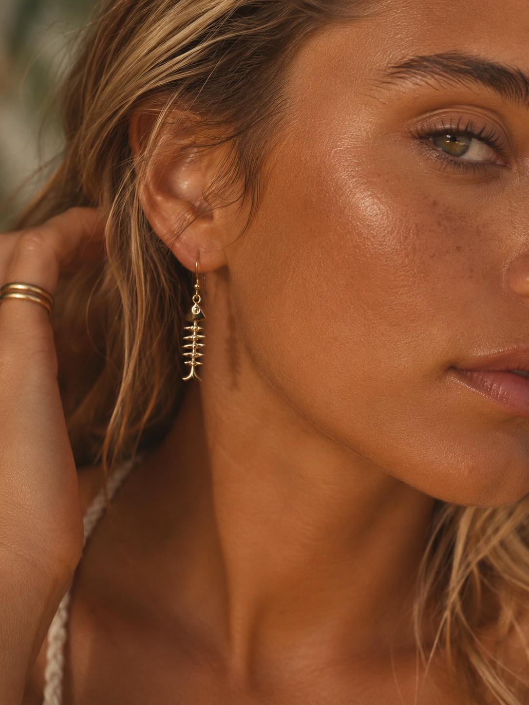 Bone Fish Flex Earrings