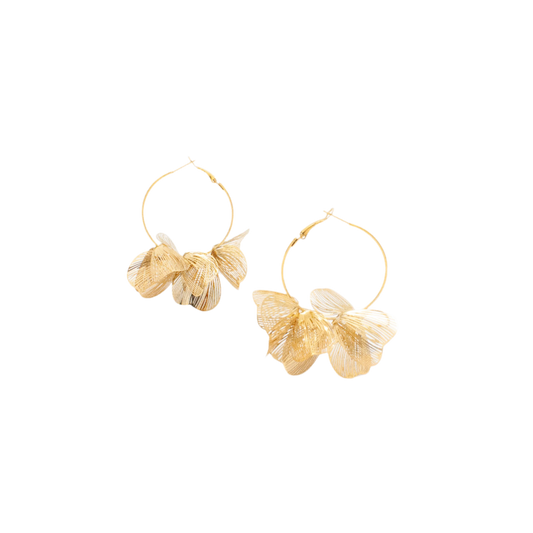 Island Bloom Hoops : Gold