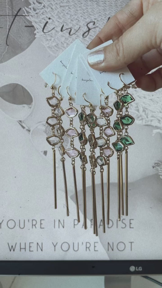 Bali-Ali Gemstone Earrings :: Crystal Clear