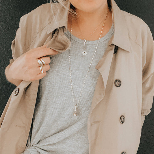 Long Crystal Quartz Necklace :: 24k Gold Filled
