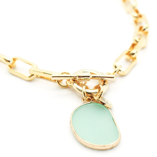 Corfu Mint Sea Glass Choker Necklace