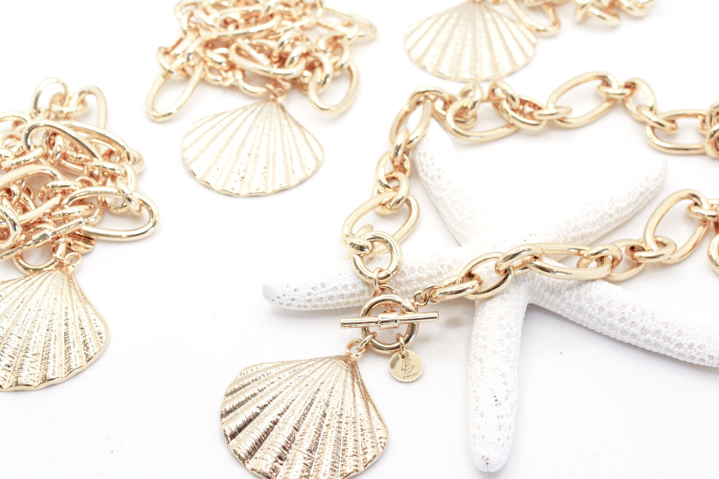 Bombshell Seashell Statement Necklace