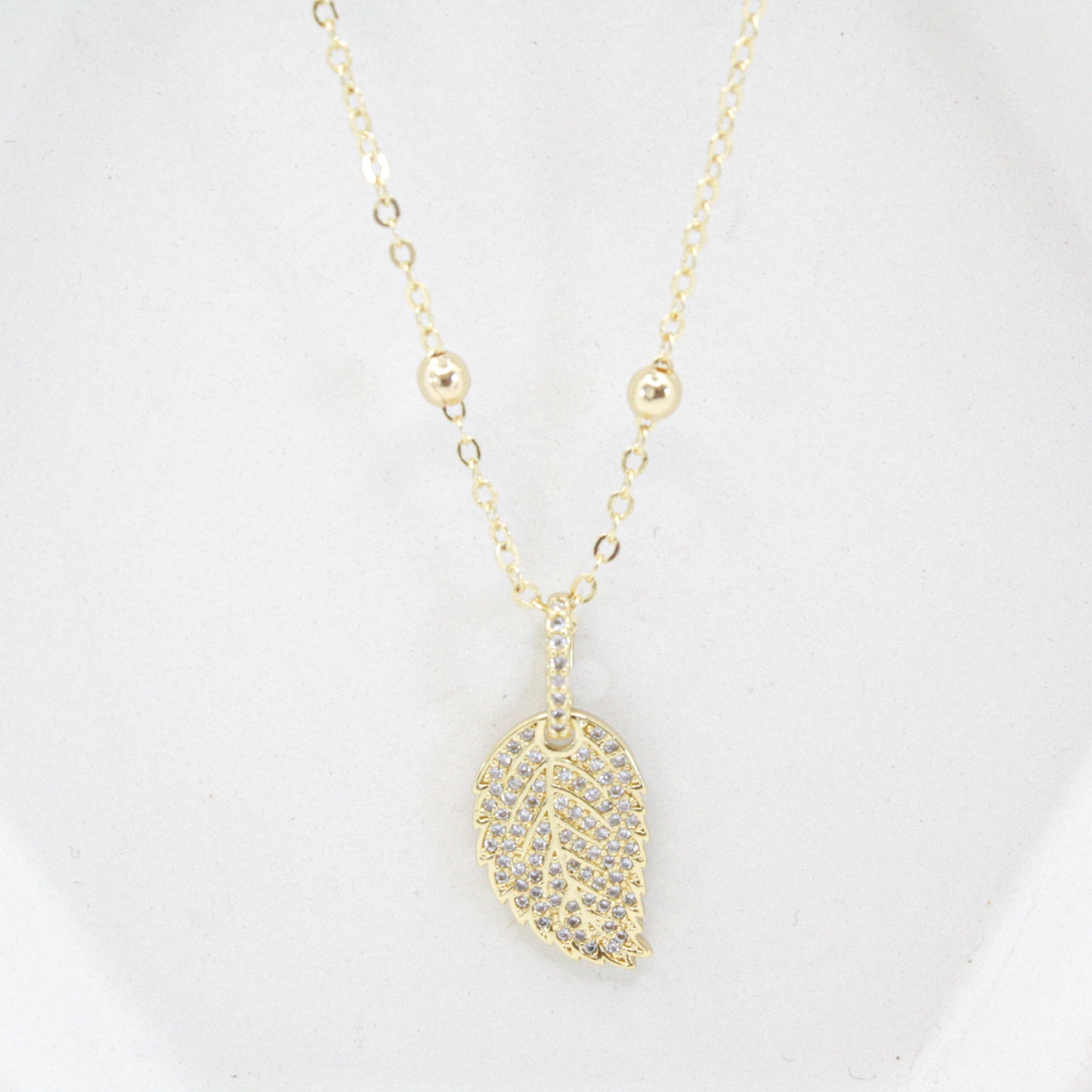 Turning A New Leaf Necklace :: 16k Gold Filled