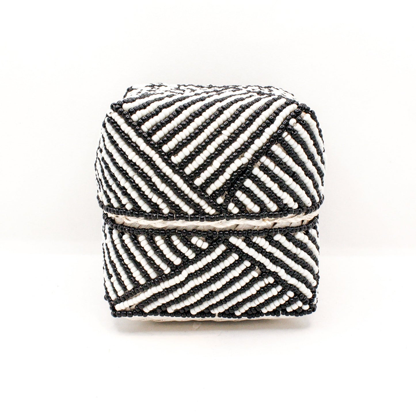 Bali Coastal Home Decor Box : Black/White