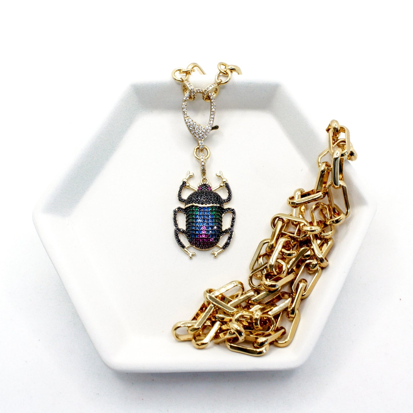 Scarab Layering Necklace