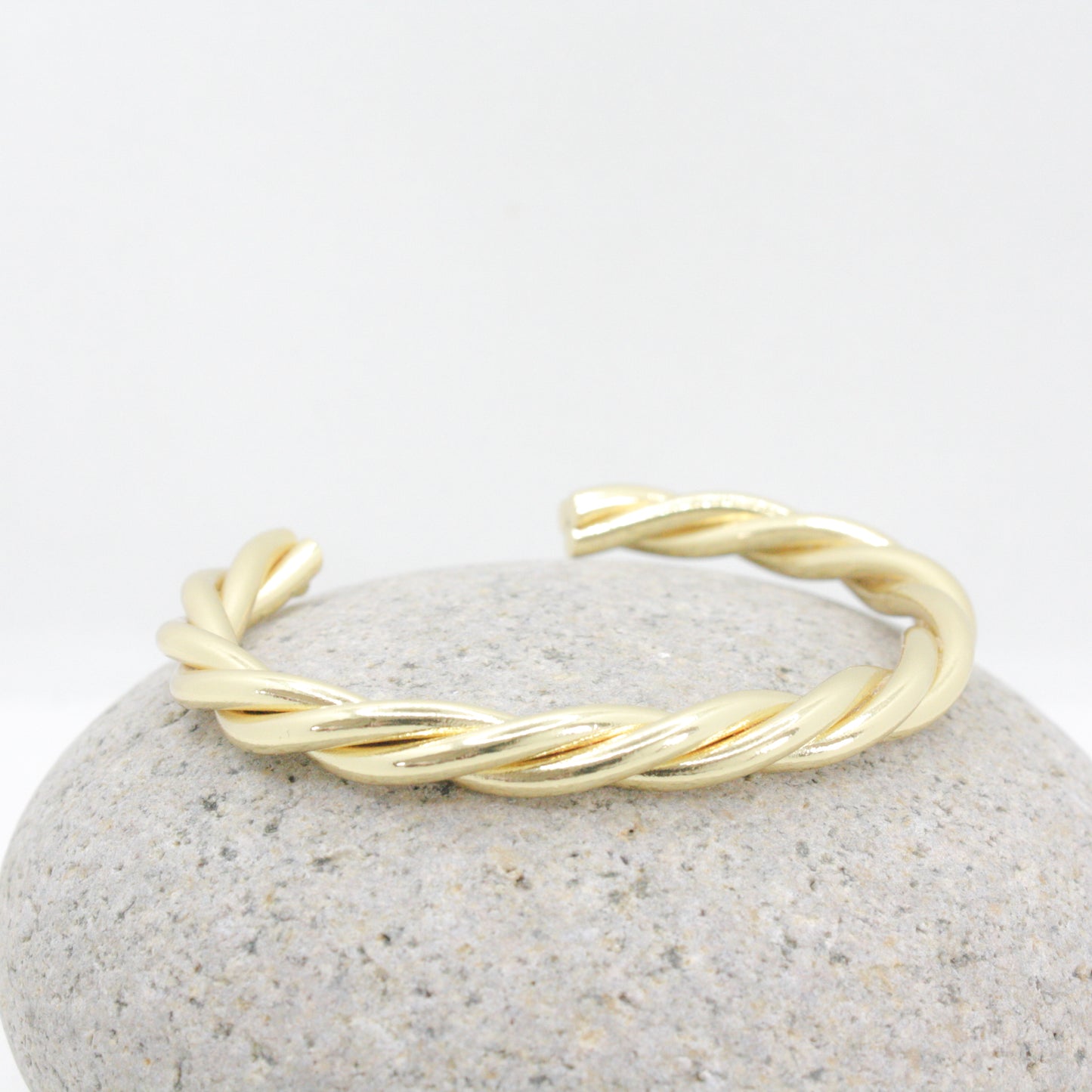 Twisted Rope Cuff Bracelet :: 24k Gold Filled