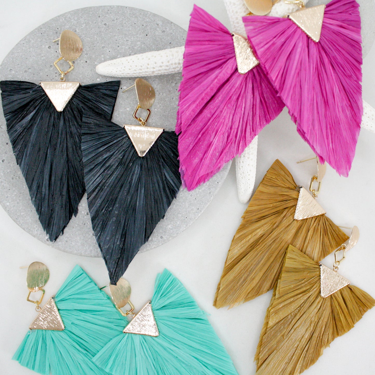 Palm Leaf LaLa Earrings (8 Colors)