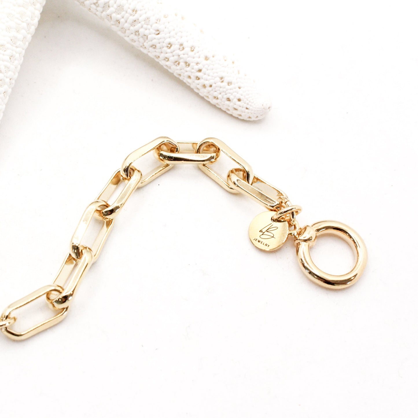 Athena Gemstone Gold Link Bracelet